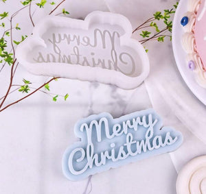 Silicone Mould Resin Soap Merry Christmas