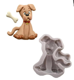 Silicone Mould Fondant Clay Dog and Bone