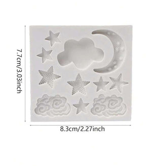 Silicone Mould Cloud Stars and Moon