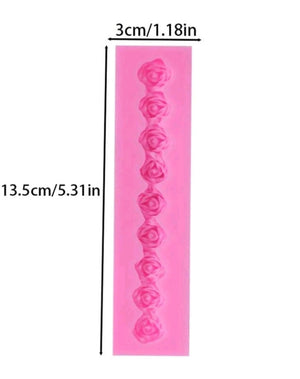 Silicone Mould Flower Border Rose