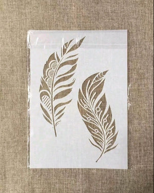 Cake Decorating Stencil Feather