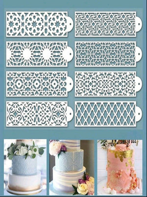 Cake Decorating Stencil 8pcs