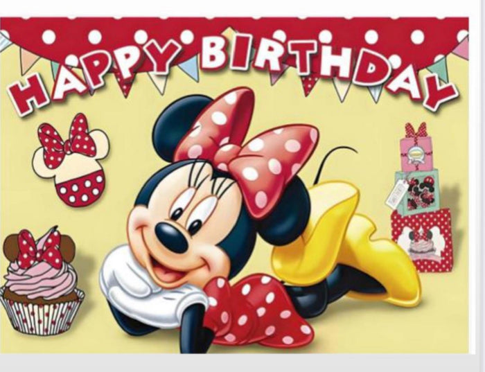 Minnie Mouse Cloth Party Backdrop 70x100cm