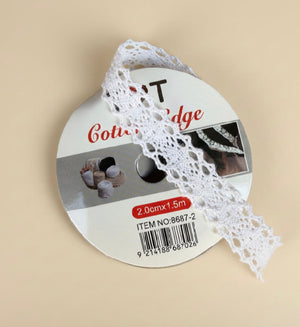 1.5m Off White Lace Ribbon