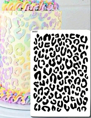 CH282 Cake Decorating Stencil Leopard