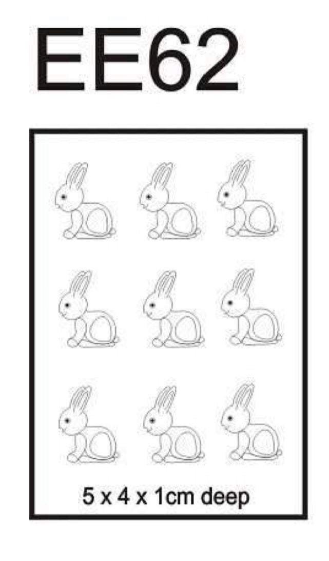 EE62 Hard Plastic Chocolate Mould Easter Bunny