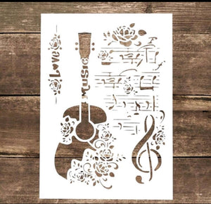 Cake Decorating Stencil Music