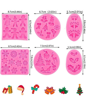 Silione Mould Christmas Set 6pcs