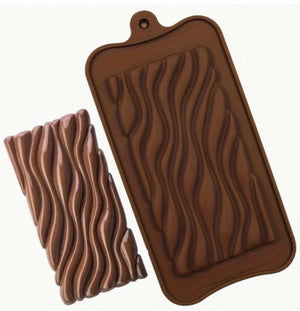 Nr145 Silicone Mould Chocolate Wavey Slab