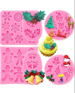 Silione Mould Christmas Set 6pcs