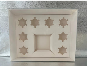 White Cake Box Bento 9 Cavity