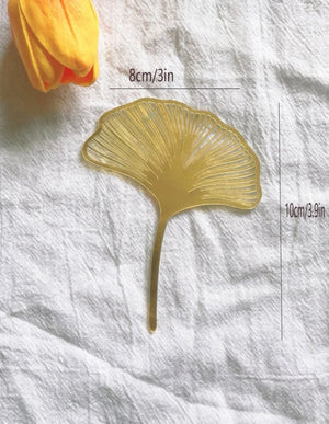 FF Line Art Abstract Acrylic Cake Topper Ginkgo