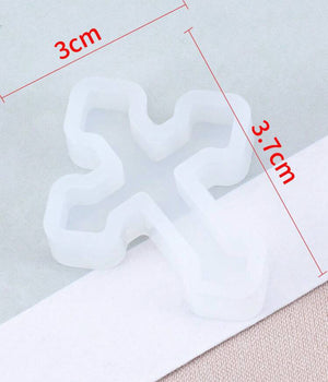 Small Cross soft silicone mould for resin