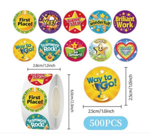 Teacher Sticker Roll 500pc