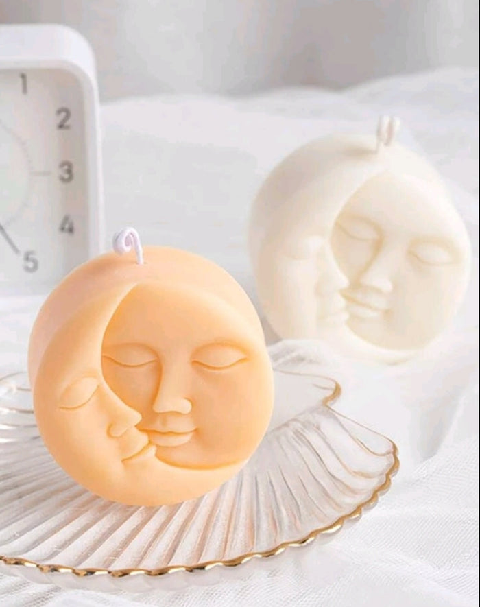 Silicone Mould Soap Moon Smiling Faces