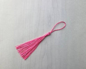 Bookmark Tassel 10pc Dark Pink 12cm