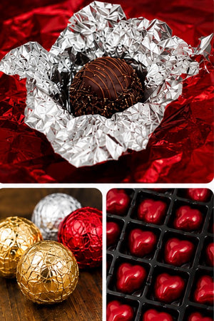 100pc Chocolate Foil Wrappers 10x10cm