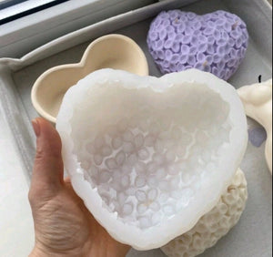 Silicone Mould Candle Soap Blossom Heart