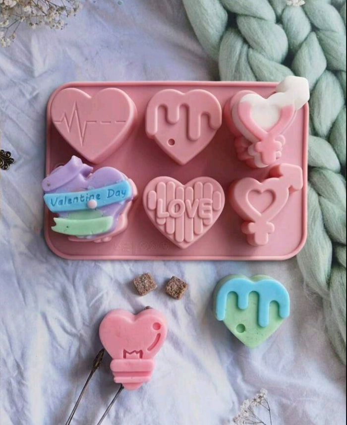 Silicone Mould Love Hearts Valentine