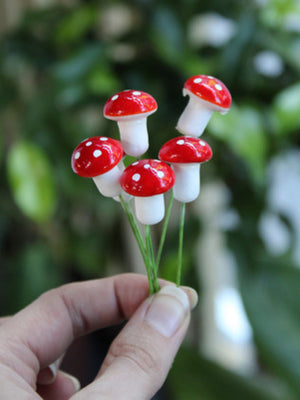 2cm Polystyrene Mushroom Cake Topper 10pc