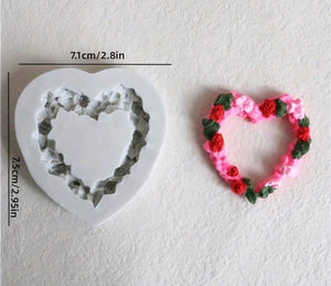 Silicone Mould Border Flower Heart