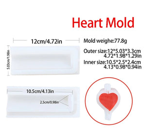 Silicone Mould Soap Heart Column Small