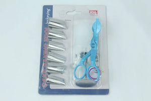 6pc Nozzle Coupler Nail Piping Bag Set