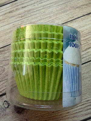 11cm Apple Green Cupcake Wrappers ±100pc