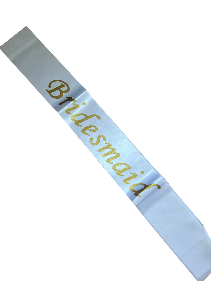 Sash Bridesmaid White
