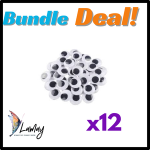 Bundle Deal Plastic Googly Eyes 12pack