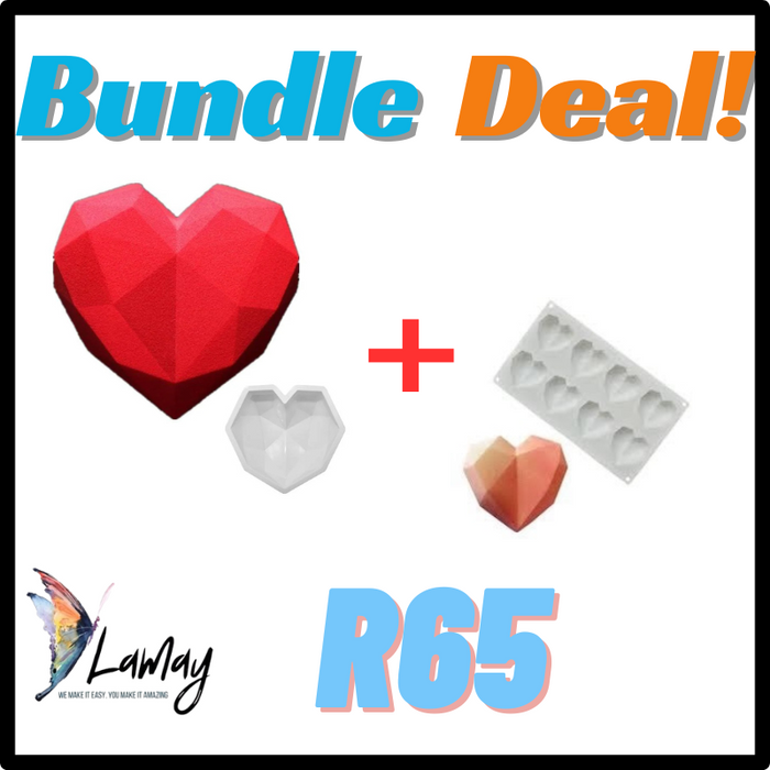 Bundle Deal Geometric Heart Silicone Mould