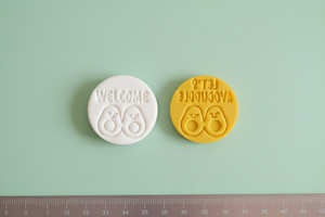 Cupcake Stamp 6cm Lets avocuddle. Love valentine