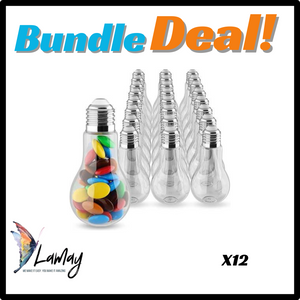 Bundle Deal 12pc Empty Plastic Light Bulb Container 11cm