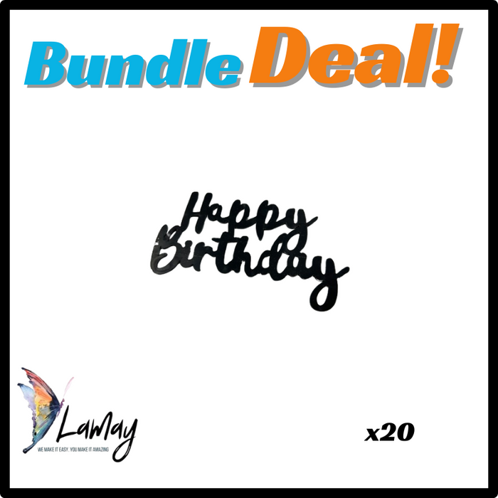 (2) Bundle Deal Side Cake Topper 20pc