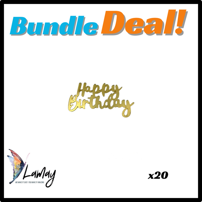 (3) Bundle Deal Side Cake Topper 20pc