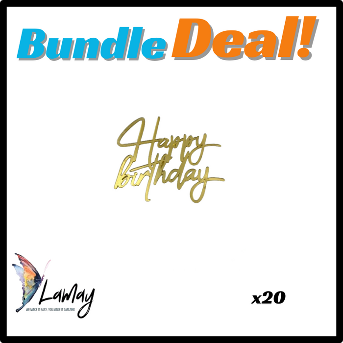 (5) Bundle Deal Side Cake Topper 20pc