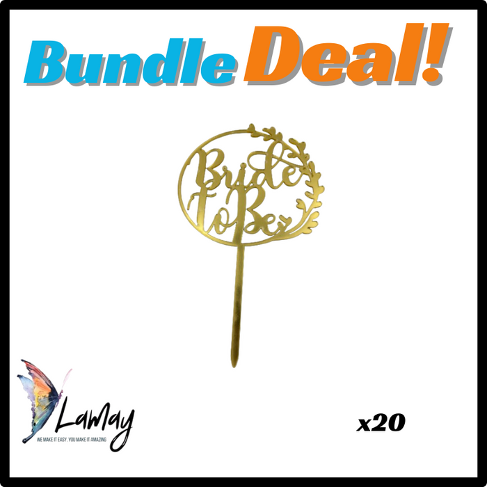 (1) Bundle Deal Acrylic Cake Topper 20pc