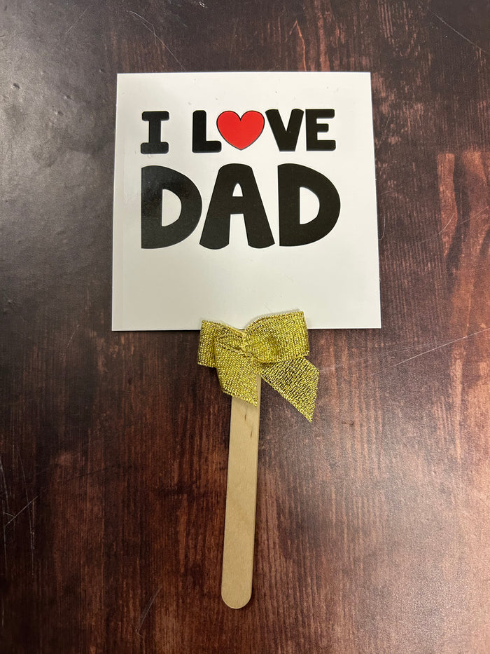 Cardboard Father's Day Cake topper