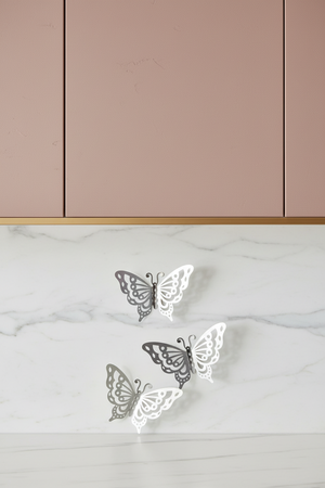 Cake Topper 3d Plastic Butterfly 12pc