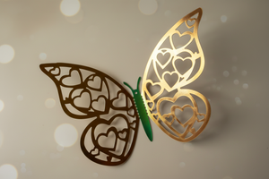 Cake Topper 3d Plastic Butterfly 12pc