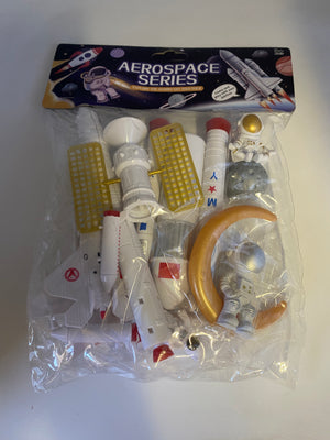 Space Austronaut Plastic Play Set Caketopper