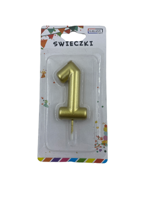 Nr1 Gold Number Birthday Candle