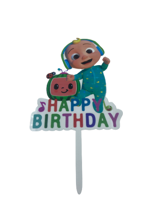 Nr339 Acrylic Cake Topper Happy Birthday Cocomelon