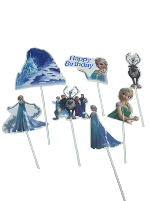 Cardboard Cake Topper Happy Birthday Frozen