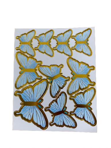 Cardboard Butterflies Cake Topper Blue