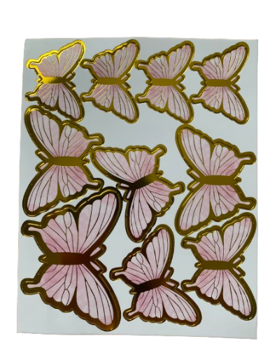 Cardboard Butterflies Cake Topper Pink  10pcs