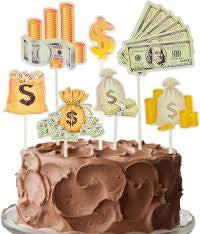 Cardboard Cake Topper Money Dollar – Lamay