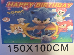 Cloth Party Backdrop Sonic 150x100cm
