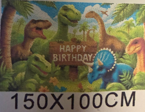 Cloth Party Backdrop Dino 150x100cm