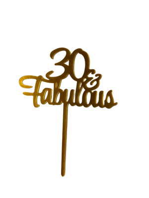 Nr444 Acrylic Cake Topper 30 Fabulous